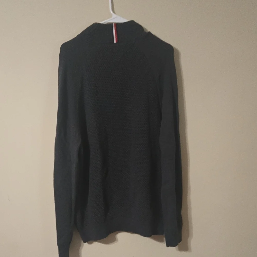 Tommy Hilfiger Men's Charcoal Zip-Up Sweater